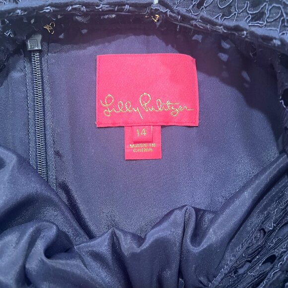 NWOT Lilly Pulitzer Amenna Bell Sleeve Lace Size 14 - Picture 8 of 9